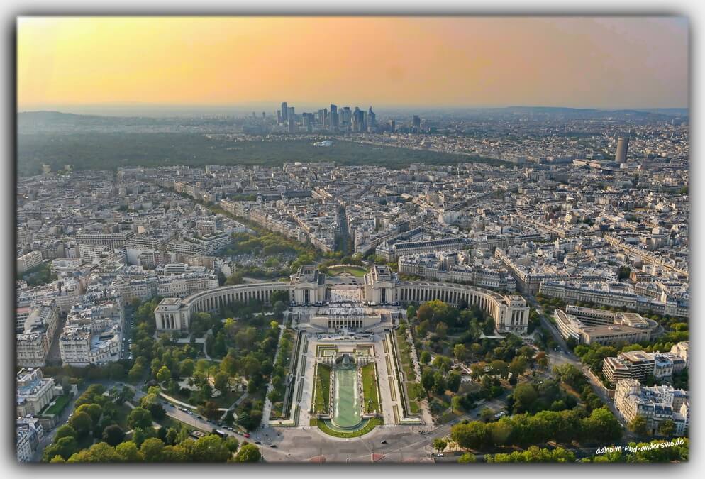 paris eiffelturm aussicht licht abendsonne sonnenuntergang 01