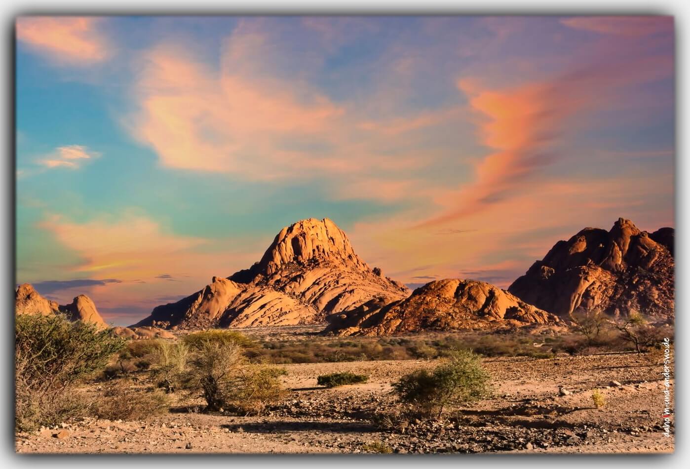 Spitzkoppe Sundowner Namibia afrika 01