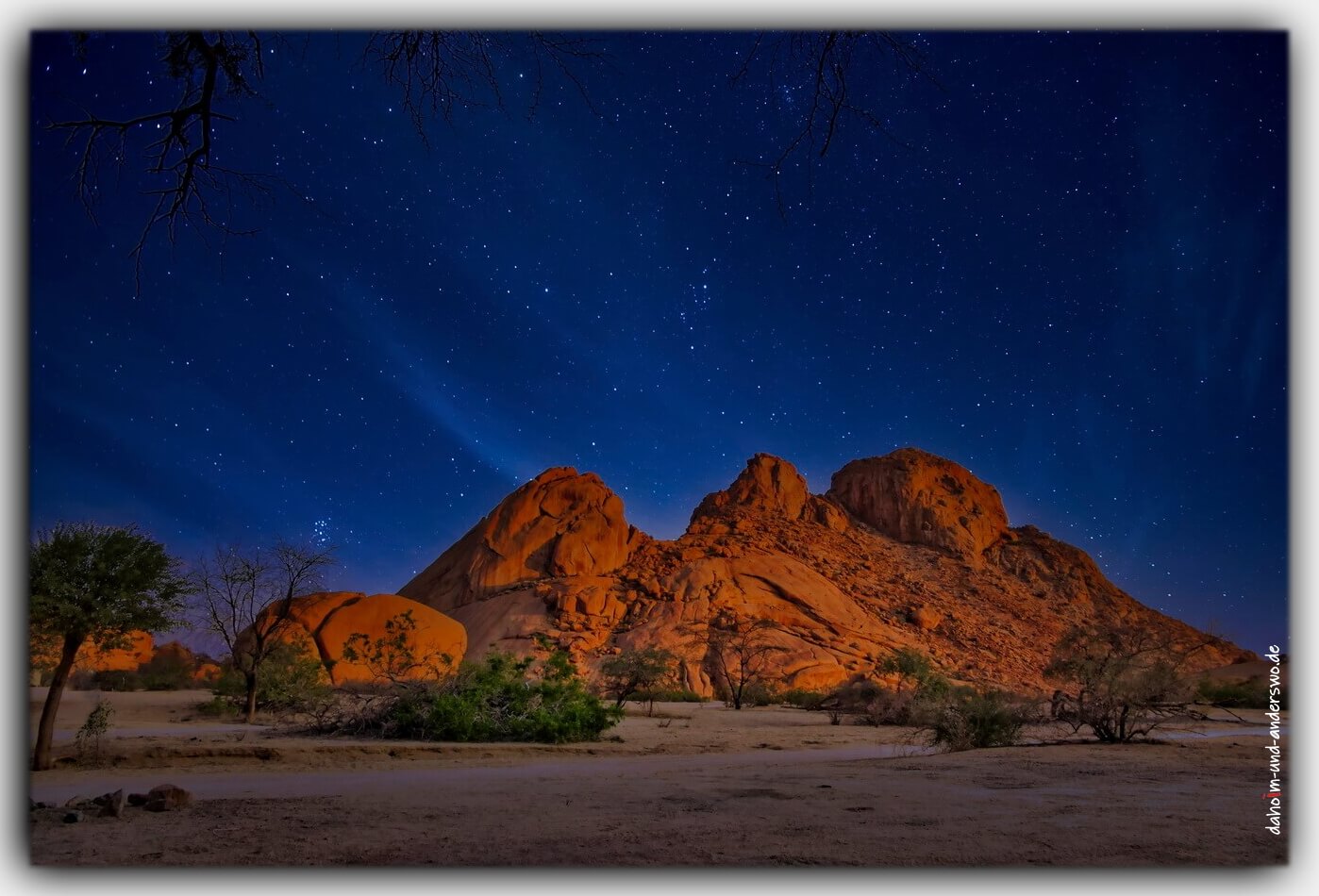 Spitzkoppe nacht sterne Namibia afrika 04