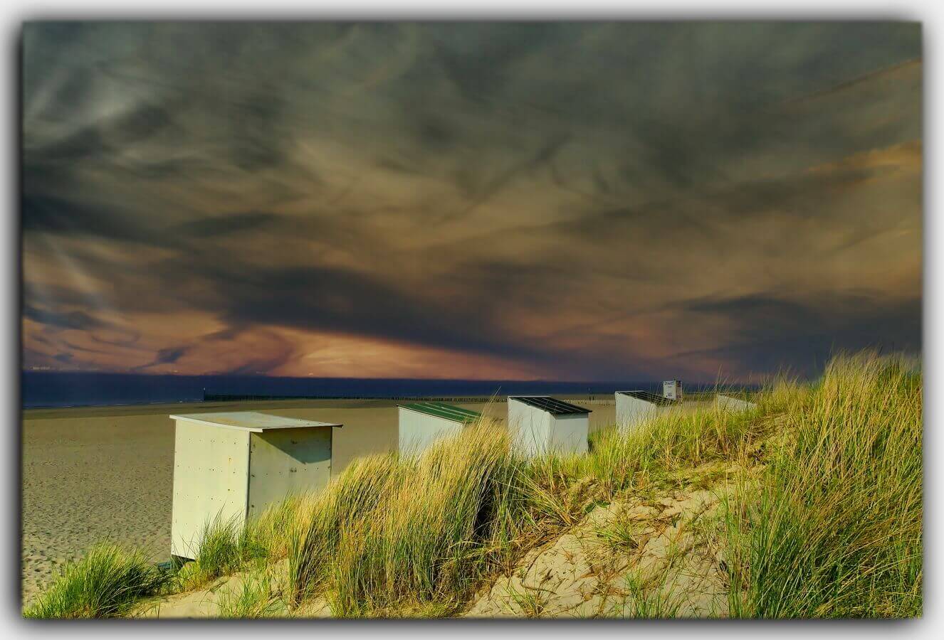 Breskens Strand Strandbude Umkleidekabine Holland Nordsee Zeeland Niederlande 02