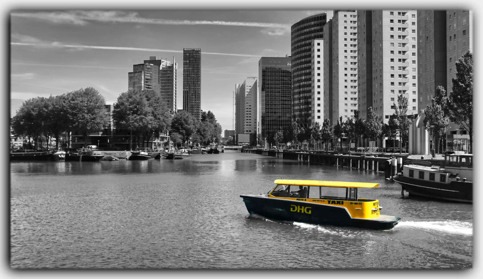 Rotterdam Wassertaxi Boot Holland Nordsee Niederlande 02
